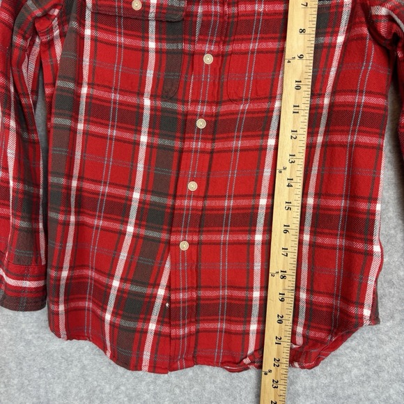 Polo Ralph Lauren Boys Sz S 8 Red Plaid Flannel Shirt Preppy Holiday Cotton Cozy - Picture 4 of 6